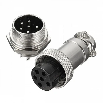Конектор GX16 6pin bulkhead комплект