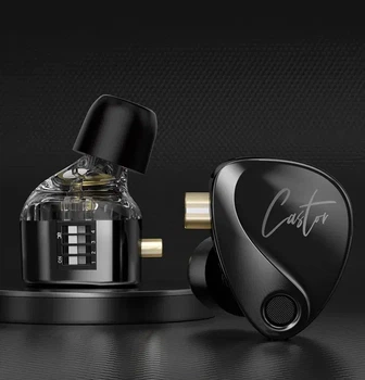 KZ Castor Bass (No Micro, Tuning Switches) – In-Ear Monitor навушники з подвійними драйверами та тумблерами налаштування для Hi-Fi звуку з глибоким басом