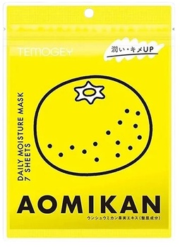 Набор тканевых масок для лица SPC Temogey Aomikan Mask для интенсивного ухода с японским мандарином 7 шт (4595641937021)