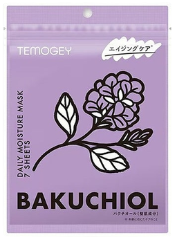 Набор тканевых масок для лица SPC Temogey Bakuchiol Mask для интенсивного ухода с бакучиолом 7 шт (4595641937045)