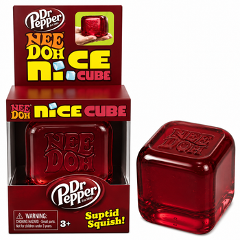 Антистресс Куб NeeDoh Nice Cube Dr Pepper кубик льда, мягкий прозрачный сквиш-куб