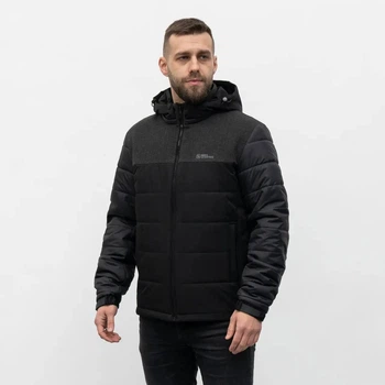 Куртка демисезонна мужская большого размера UF-fashion 109-DVL DV MEN'S 62 черный