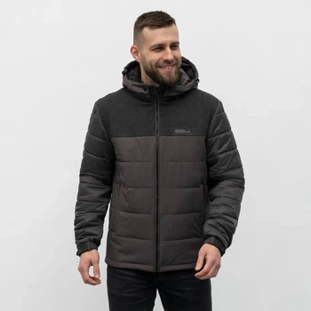 Куртка чоловіча демісезонна великого розміру UF-fashion 109-DVL DV MEN'S 50 графітовий