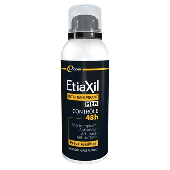 Дезодорант антиперспірант Etiaxil Men Contrôle Extrême чоловічий аерозоль для помірного потовиділення 48 годин захисту 150 мл