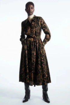 Сукня жіноча COS printed midi shirt dress 1168576002 Eur 36 Коричневий