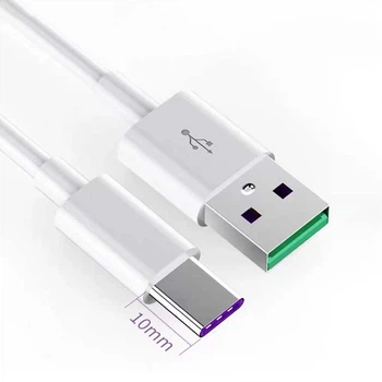 Кабель USB Type-C з подовженим роз'ємом / довжина конектора 10мм / 1м Білий
