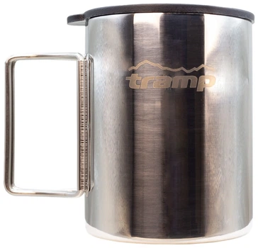 Термокружка TRAMP зі складаними ручками та поїлкою 400мл UTRC-137 метал (UTRC-137-metal)