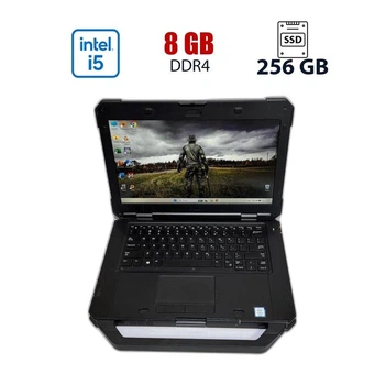 Защищенный ноутбук Dell Latitude 5420 Rugged / 14" (1920x1080) IPS / Intel Core i5-8350U (4 (8) ядер по 1.70 - 3.6 GHz) / 8 GB DDR4 / 256 GB SSD / Intel UHD Graphics / WebCam б/у