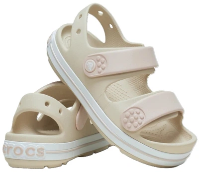 Дитячі крокси сандалії для дівчинки Crocs Crocband Cruiser Sandstone (33/34, бежевий)
