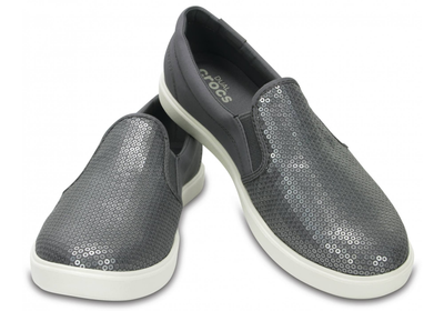 Жіночі крокси сліпони Crocs CitiLane Sequin Silver (41, сріблястий)