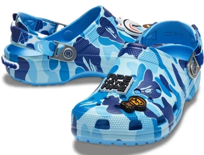 Чоловічі крокси Crocs x A Bathing Ape Camo Blue (43-44, синій)
