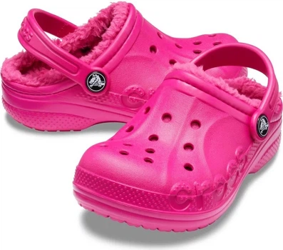 Дитячі крокси для дівчинки Crocs Baya Lined Candy Pink (30/31, яскраво рожевий)