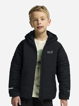 Детская демисезонная стеганая куртка для мальчика Jack Wolfskin Zenon Jkt Kids A65455_6350 128 см Темно-серая (4064886552028)