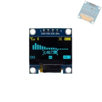 OLED дисплей 0.96" 128x64 I2C SSD1306 (желто-синий, 3.3-5V, для Arduino/STM32)