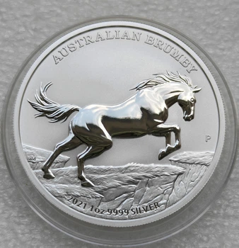 Серебряная монета Австралийский Брамби 2021 (Brumby). Тираж 25 000