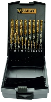 Набір свердел по металу та INOX Fanar CZW-24 HSSE TiN 1.0–10.5 мм 24 шт (2000011188672)