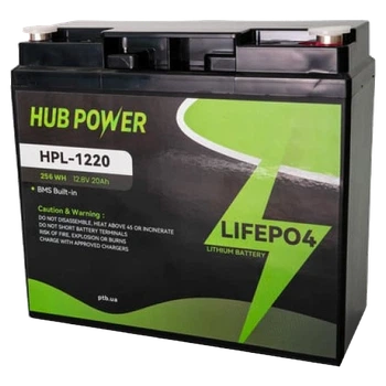 Аккумуляторная батарея Hub Power HPL-1220 LiFePO4 12В/20А•ч