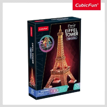 Конструктор-головоломка Cubic Fun 3D Puzzle Night edition Ейфелева вежа 51 ел, L534H