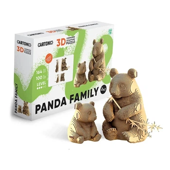 Картонний конструктор Cartonic 3D Puzzle Panda Family (CARTPANDAFAM)