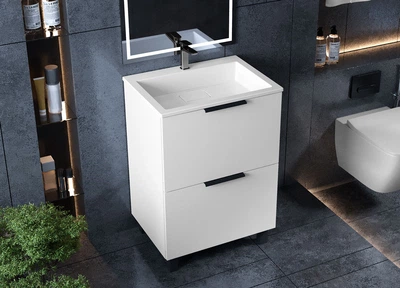Тумба Status Hartia 60, с умывальником Aria Low 60