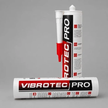 Силиконовый виброакустический герметик для звукоизоляции Vibrotec PRO 290 мл, белый