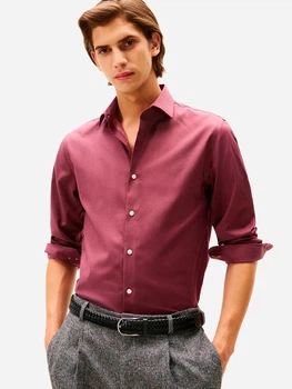 Сорочка бавовняна чоловіча Tommy Hilfiger 699531649 XL Бордова (1161243534)