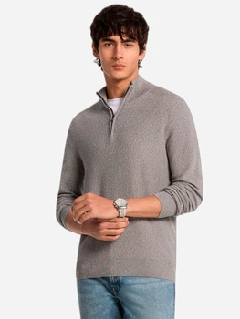 Свитер теплый зимний на молнии мужской Michael Kors 31028601 XL Серый (1160805999)