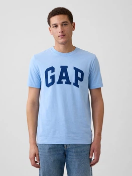 Футболка бавовняна довга чоловіча Gap 654206592 XXL Блакитна (1161094978)