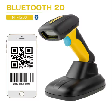Сканер штрих-кодів NETUM NT-1200 Промисловий QR 1D/2D Bluetooth Бездротовий з зарядною станцією Ударостійкий