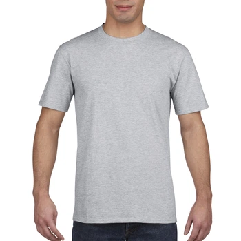 Футболка мужская хлопковая светло-серая Gildan Premium Cotton 4100-CG-7C Размер S