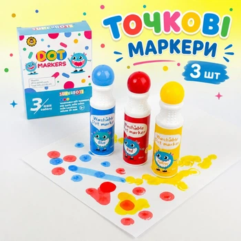 Точечные маркеры детские, набор для рисования, яркие точечные фломастеры, 3 шт.