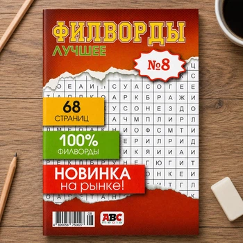Сборник кроссвордов Филворды Лучшее рус. язык 68 стр. №8/2025