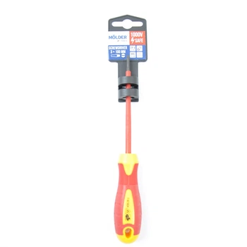 Отвёртка шлицевая диэлектрическая 3100 VDE 1000B Molder МТ35002