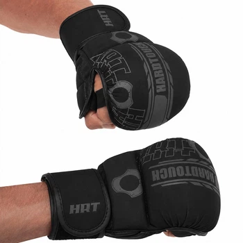 Перчатки крабы спарринговые для MMA тренировочные с открытыми пальцами Hard Touch 00126 размер S Black