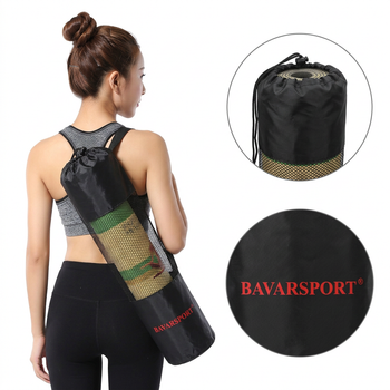 Чехол для коврика для йоги и фитнеса с сетчатой вставкой BavarSport Yoga Bag 4811 размер 66х26см