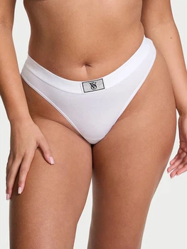 Трусики танга женские хлопковые Victoria's Secret 781158190 M Белые (1161249492)