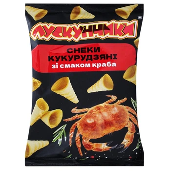 Снеки кукурудзяні Лускунчик Краб 130г