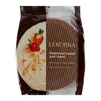 Вафельні коржі 90г какао ЛЕКОРНА