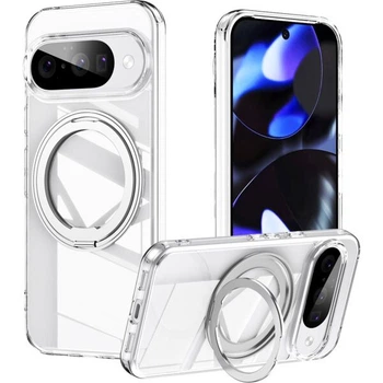 Защитный чехол Deexe Mag Stand для Google Pixel 11 / 11 Pro - Silver