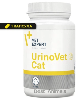 Харчова добавка (вітаміни) для сечовивідної системи котів VetExpert UrinoVet Cat, 1 капсула (5902768346145)