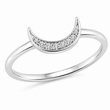 Кольцо серебряное Лунница с фианитами Silver Style 17.5 р. (11411.10 sku:2300104067021)