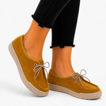 Жіночі велюрові мокасини MELANIA Premium Litma жовті (36–42 р.) 42