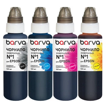 Чорнило Barva Epson 1 4х100 мл, universal, BK/C/M/Y