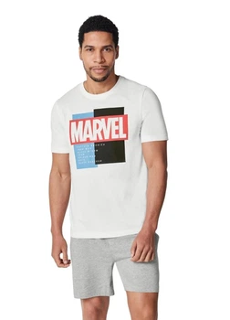 Пижама мужская костюм для дома (футболка+шорты) Marvel Disney S (44-46) комбинированный (15067)