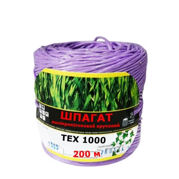 Шпагат полипропиленовый крученный фиолетовый ЗРостай, 200 м (1000 tex) (3871-06)