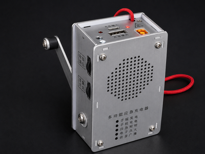 Аварийный генератор с ручным приводом USB Type-C FM/SW радио фонарик электроподжига (2382)