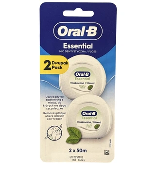 Зубная нить Oral-B Essential Floss Мятная Вощеная, 2*50 м