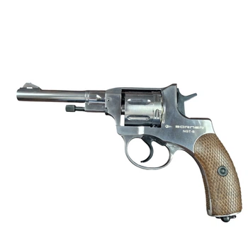 Револьвер пневматический Borner Наган NGT Silver BB cal. 4.5 mm