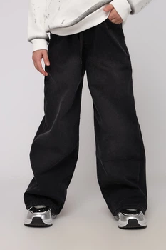Джинси для дівчинки YUKI wide leg темно-сірий 128 ЦБ-00286567