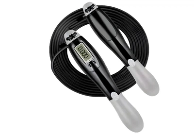 Скакалка со счетчиком EasyFit EF-1916-GY 2.8 м Черно-серый